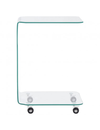 Tavolino da Caffè 45x40x63 cm in Vetro Temperato