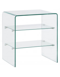 Tavolino da Caffè 50x40x56 cm in Vetro Temperato 2