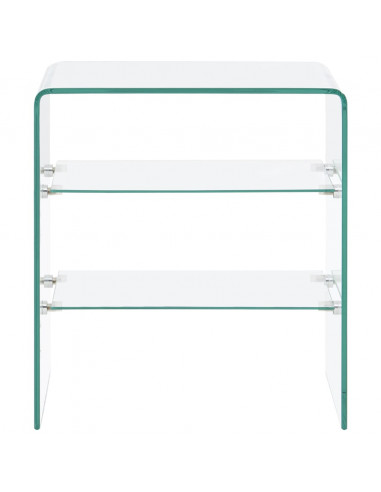 Tavolino da Caffè 50x40x56 cm in Vetro Temperato