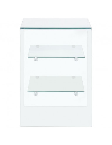 Tavolino da Caffè 50x40x56 cm in Vetro Temperato