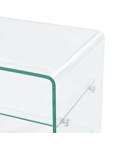 Tavolino da Caffè 50x40x56 cm in Vetro Temperato