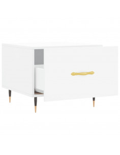 Tavolini da Salotto 2 pz Bianchi 50x50x40 cm Legno Multistrato 2