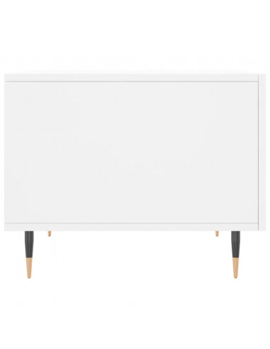 Tavolini da Salotto 2 pz Bianchi 50x50x40 cm Legno Multistrato