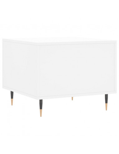 Tavolini da Salotto 2 pz Bianchi 50x50x40 cm Legno Multistrato