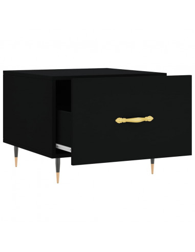 Tavolini da Salotto 2 pz Neri 50x50x40 cm in Legno Multistrato