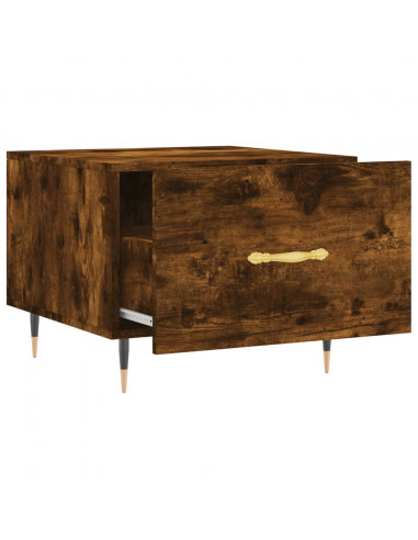 Tavolini Salotto 2 pz Rovere Fumo 50x50x40cm Legno Multistrato