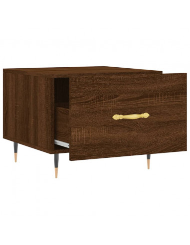 Tavolini Salotto 2 pz Rovere Marrone 50x50x40 Legno Multistrato