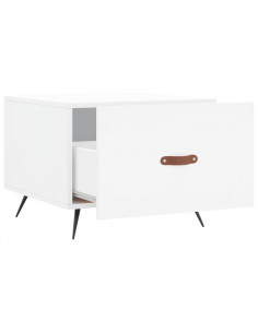 Tavolini da Salotto 2 pz Bianchi 50x50x40 cm Legno Multistrato 2