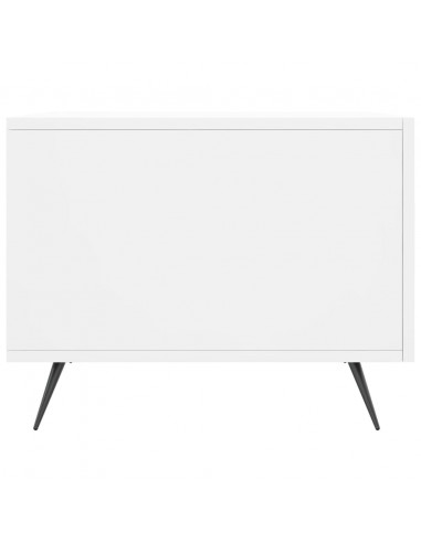 Tavolini da Salotto 2 pz Bianchi 50x50x40 cm Legno Multistrato