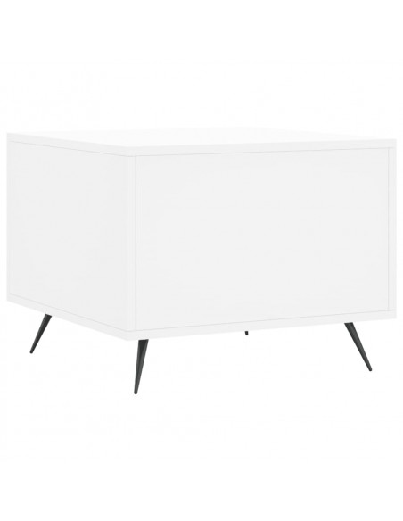 Tavolini da Salotto 2 pz Bianchi 50x50x40 cm Legno Multistrato