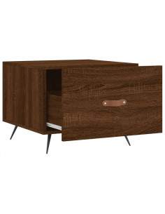 Tavolini Salotto 2 pz Rovere Marrone 50x50x40 Legno Multistrato 2