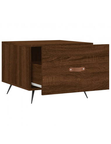 Tavolini Salotto 2 pz Rovere Marrone 50x50x40 Legno Multistrato