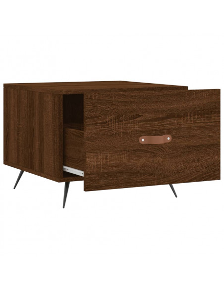 Tavolini Salotto 2 pz Rovere Marrone 50x50x40 Legno Multistrato