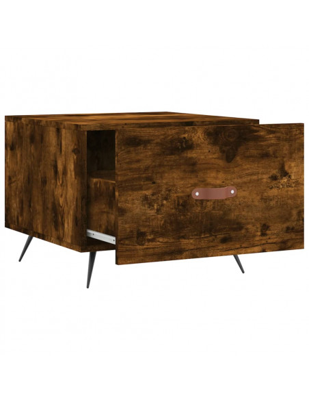 Tavolini Salotto 2 pz Rovere Fumo 50x50x40cm Legno Multistrato