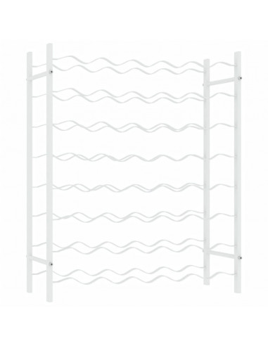 Portabottiglie per 48 Bottiglie Bianco in Metallo