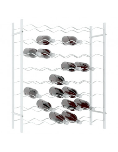 Portabottiglie per 48 Bottiglie Bianco in Metallo