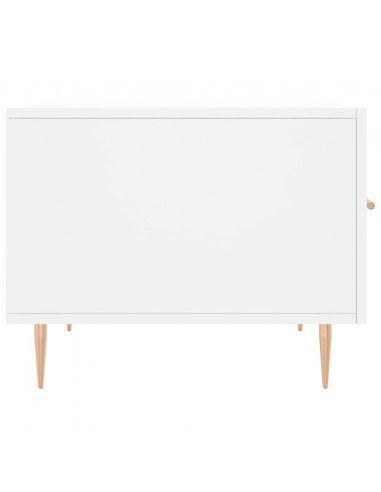 Tavolini da Salotto 2 pz Bianchi 50x50x40 cm Legno Multistrato