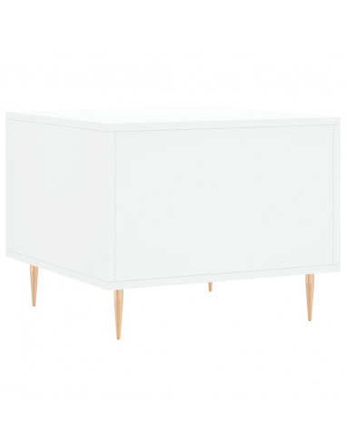 Tavolini da Salotto 2 pz Bianchi 50x50x40 cm Legno Multistrato