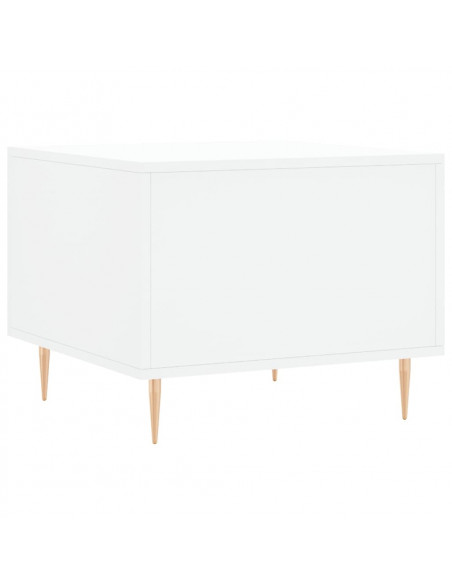 Tavolini da Salotto 2 pz Bianchi 50x50x40 cm Legno Multistrato