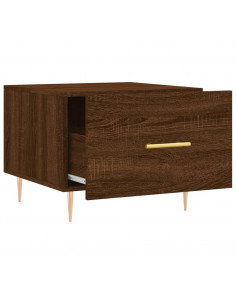 Tavolini Salotto 2 pz Rovere Marrone 50x50x40 Legno Multistrato 2