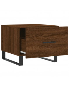 Tavolini Salotto 2 pz Rovere Marrone 50x50x40 Legno Multistrato 2
