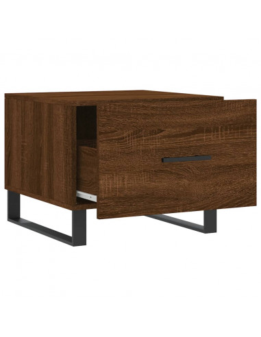 Tavolini Salotto 2 pz Rovere Marrone 50x50x40 Legno Multistrato