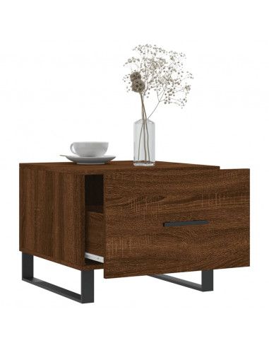 Tavolini Salotto 2 pz Rovere Marrone 50x50x40 Legno Multistrato