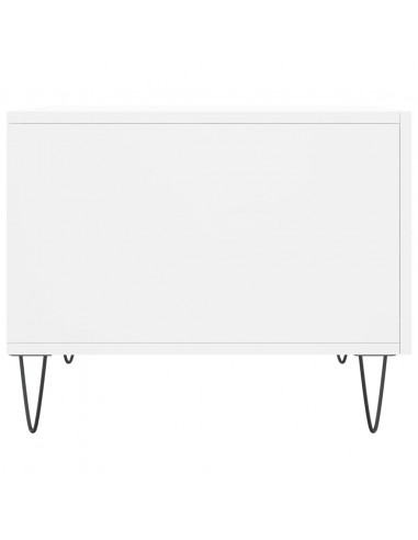 Tavolini da Salotto 2 pz Bianchi 50x50x40 cm Legno Multistrato