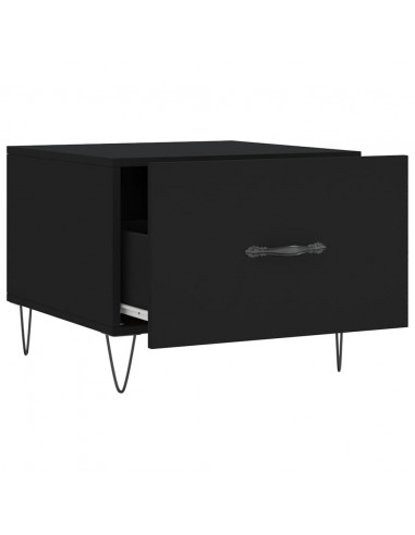 Tavolini da Salotto 2 pz Neri 50x50x40 cm in Legno Multistrato