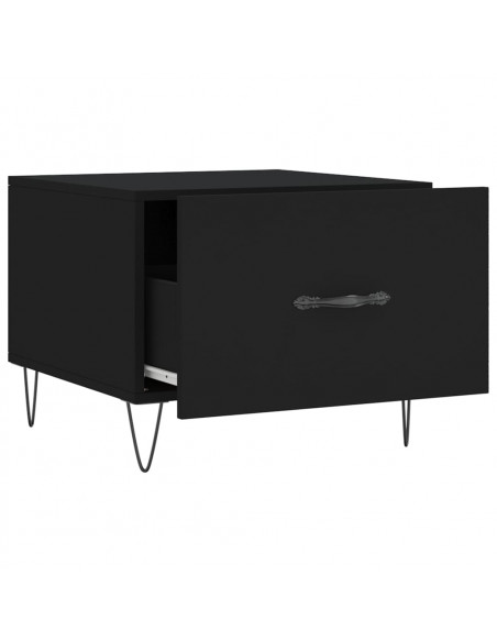 Tavolini da Salotto 2 pz Neri 50x50x40 cm in Legno Multistrato