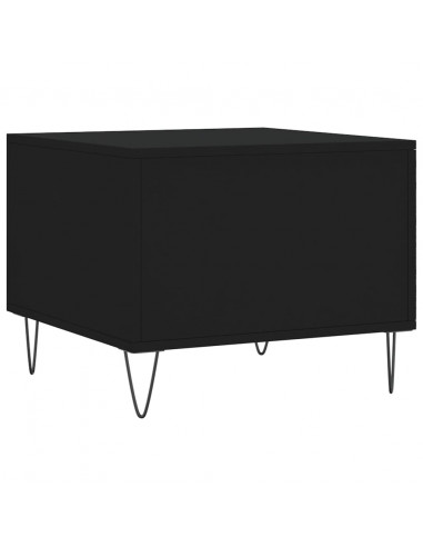 Tavolini da Salotto 2 pz Neri 50x50x40 cm in Legno Multistrato