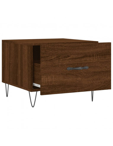 Tavolini Salotto 2 pz Rovere Marrone 50x50x40 Legno Multistrato