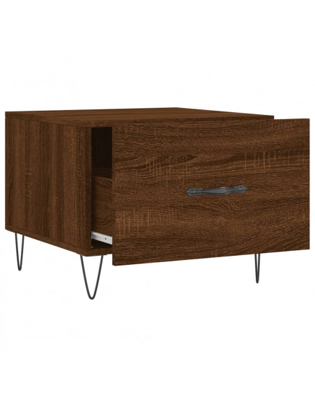 Tavolini Salotto 2 pz Rovere Marrone 50x50x40 Legno Multistrato