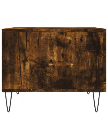 Tavolini Salotto 2 pz Rovere Fumo 50x50x40cm Legno Multistrato