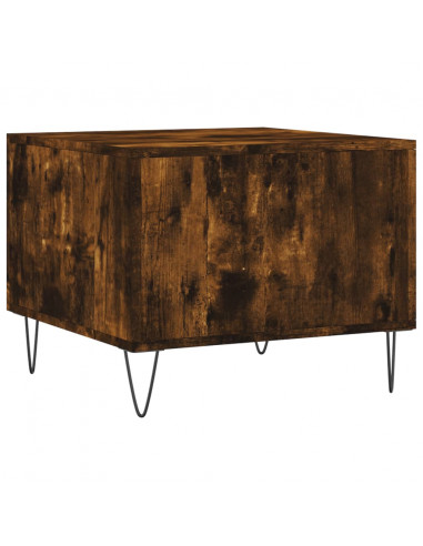 Tavolini Salotto 2 pz Rovere Fumo 50x50x40cm Legno Multistrato