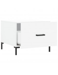 Tavolini da Salotto 2 pz Bianchi 50x50x40 cm Legno Multistrato 2