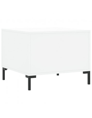 Tavolini da Salotto 2 pz Bianchi 50x50x40 cm Legno Multistrato
