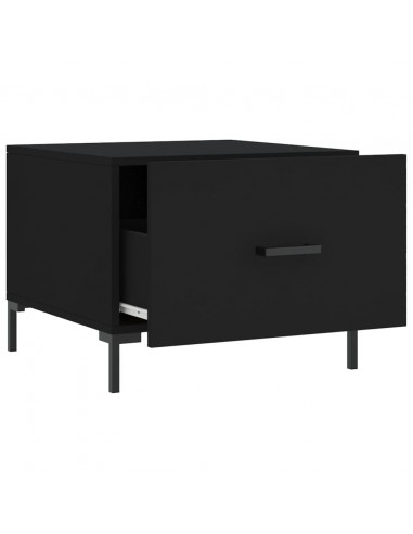 Tavolini da Salotto 2 pz Neri 50x50x40 cm in Legno Multistrato