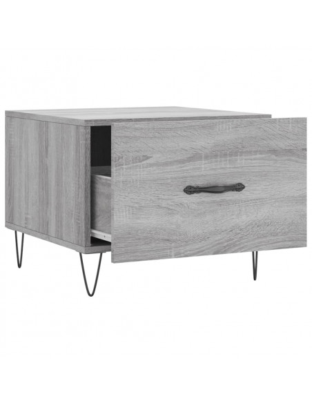 Tavolini Salotto 2pz Grigio Sonoma 50x50x40cm Legno Multistrato