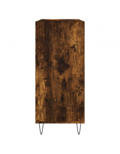 Mobile Porta Dischi Rovere Fumo 84,5x38x89 cm Legno Multistrato