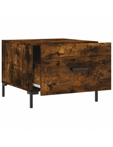 Tavolini Salotto 2 pz Rovere Fumo 50x50x40cm Legno Multistrato