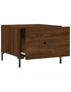Tavolini Salotto 2 pz Rovere Marrone 50x50x40 Legno Multistrato 2