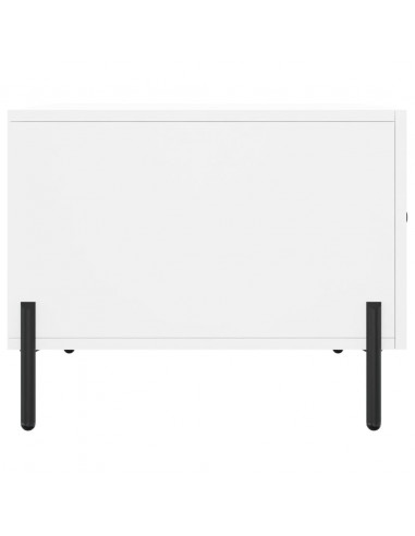 Tavolini da Salotto 2 pz Bianchi 50x50x40 cm Legno Multistrato