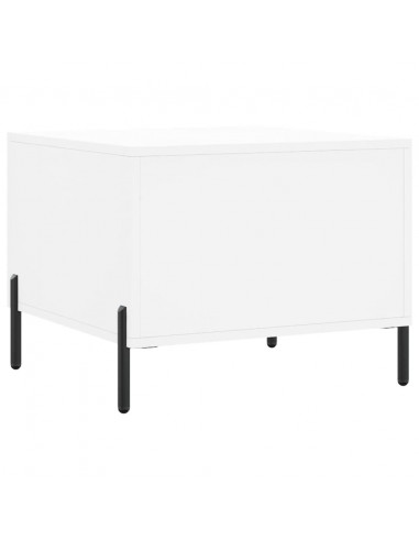 Tavolini da Salotto 2 pz Bianchi 50x50x40 cm Legno Multistrato