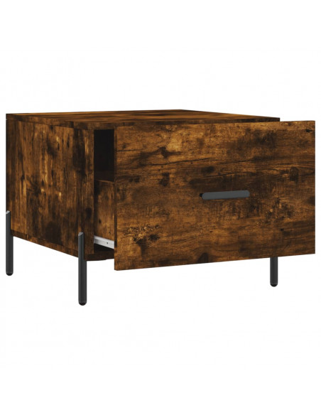 Tavolini Salotto 2 pz Rovere Fumo 50x50x40cm Legno Multistrato