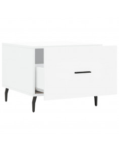 Tavolini da Salotto 2 pz Bianchi 50x50x40 cm Legno Multistrato 2