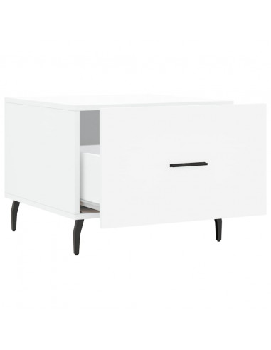 Tavolini da Salotto 2 pz Bianchi 50x50x40 cm Legno Multistrato