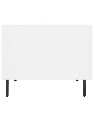 Tavolini da Salotto 2 pz Bianchi 50x50x40 cm Legno Multistrato