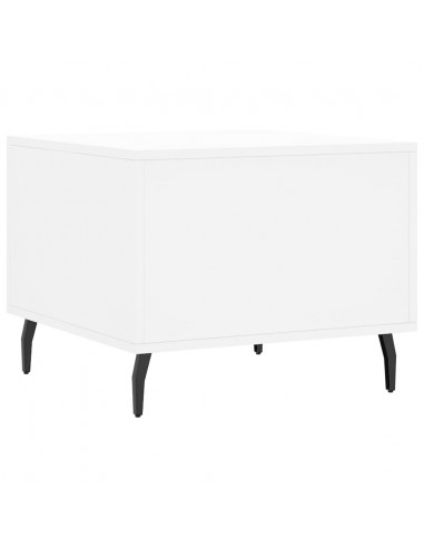 Tavolini da Salotto 2 pz Bianchi 50x50x40 cm Legno Multistrato