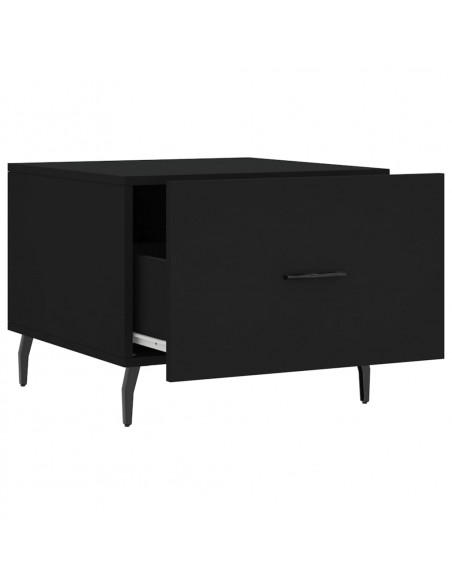 Tavolini da Salotto 2 pz Neri 50x50x40 cm in Legno Multistrato